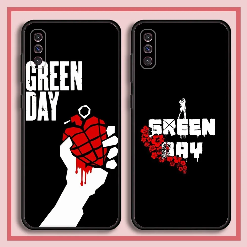 Custodia Per Telefono Green Day Rock Band Per Samsung S23,23,22,30,21,10,9,Note20 Ultra,Lite,Ultra,5G,Plus,Fe, Custodia Morbida Nera