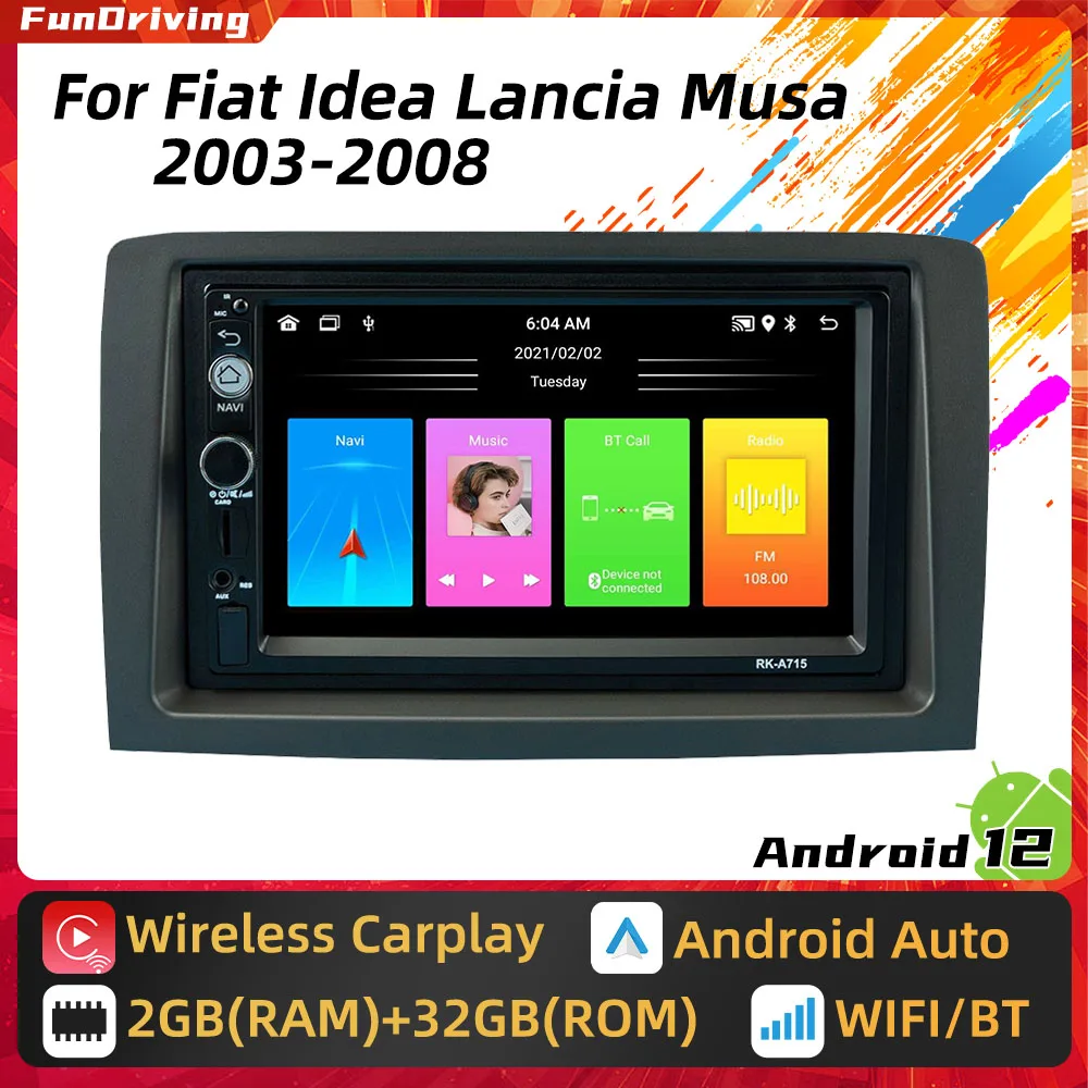 Carplay Stereo Per Fiat Idea Lancia Musa 2003 -2008 2 Din Android Autoradio Lettore Multimediale Unità Principale Autoradio Navigazione Gps