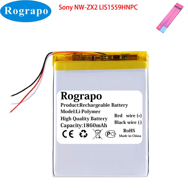 Nuova Batteria 3.7V 1860Mah Lis1559Hnpc Per Lettore Musicale Sony Nw-Zx2 Walkman