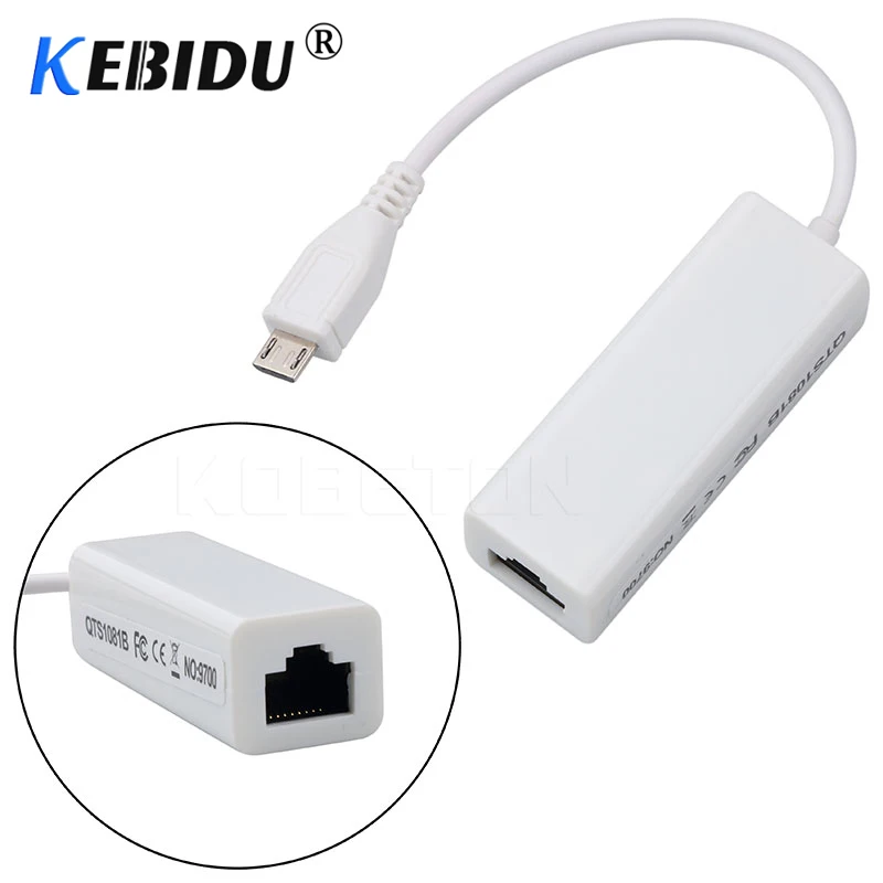 Kebidu Mini Usb 2.0 Adattatore Ethernet Usb Rj45 10/100Mbps Ethernet Lan Adapter Scheda Di Rete Per Pc Finestre 10/8/7/Xp