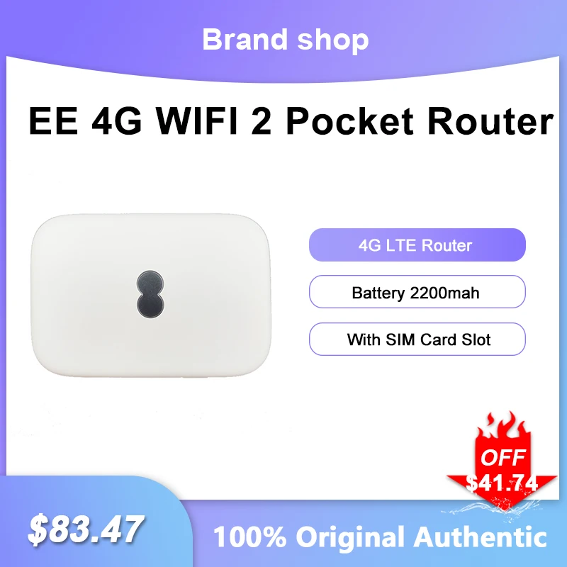 Sbloccato Ee 4G Wifi 2 Pocket Router 4G Lte 150Mbps Modem Hotspot Esterno Portatile Con Batteria Ripetitore Slot Per Schede Sim 2200Mah