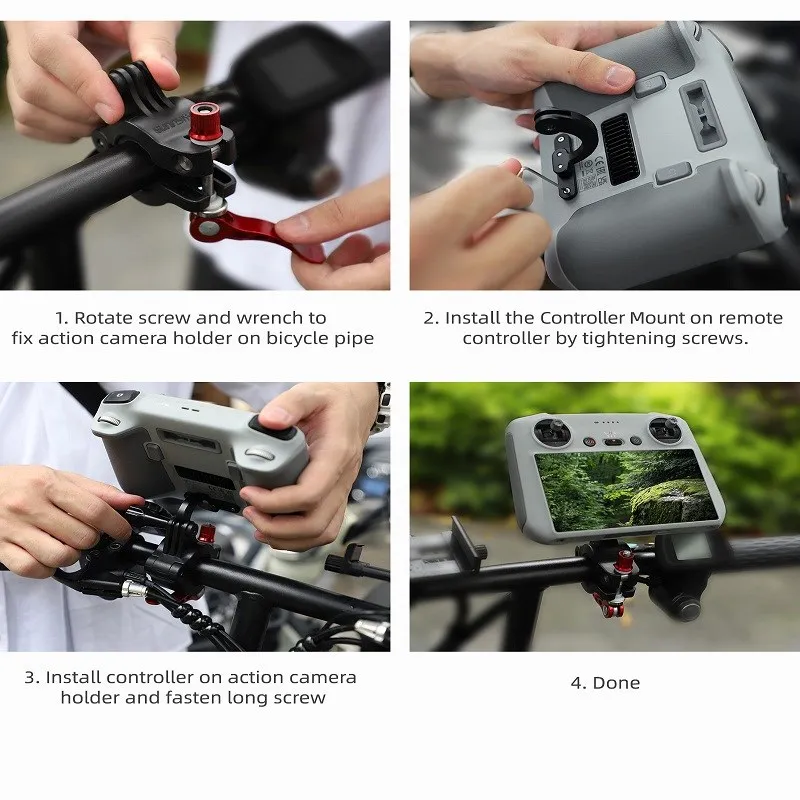 Sunnylife Dji Mini 3Pro Remote Control Riding Stand Dji Rc Tracking Action Camera Bike Clip Accessories