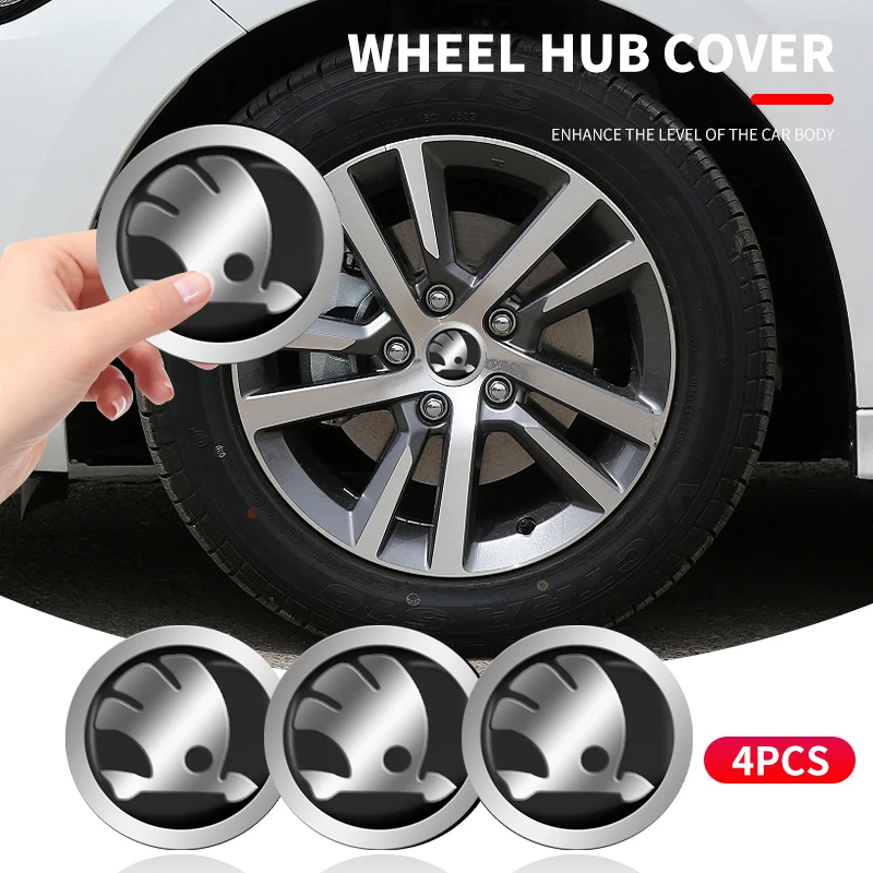 Car Wheel Hubcap Sticker Decorazione Pneumatici Adesivo Per Skoda Fabia Octavia A7 Rs Superb Rapid Yeti Karoq Roomster Felicia Decor