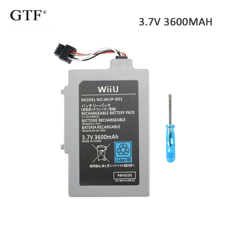 3.7V 3600Mah Battery Pack Per Nintendo Wii U Gamepad Elettrico Ricaricabile Li-Ion Di Ricambio Strumento Di Potere