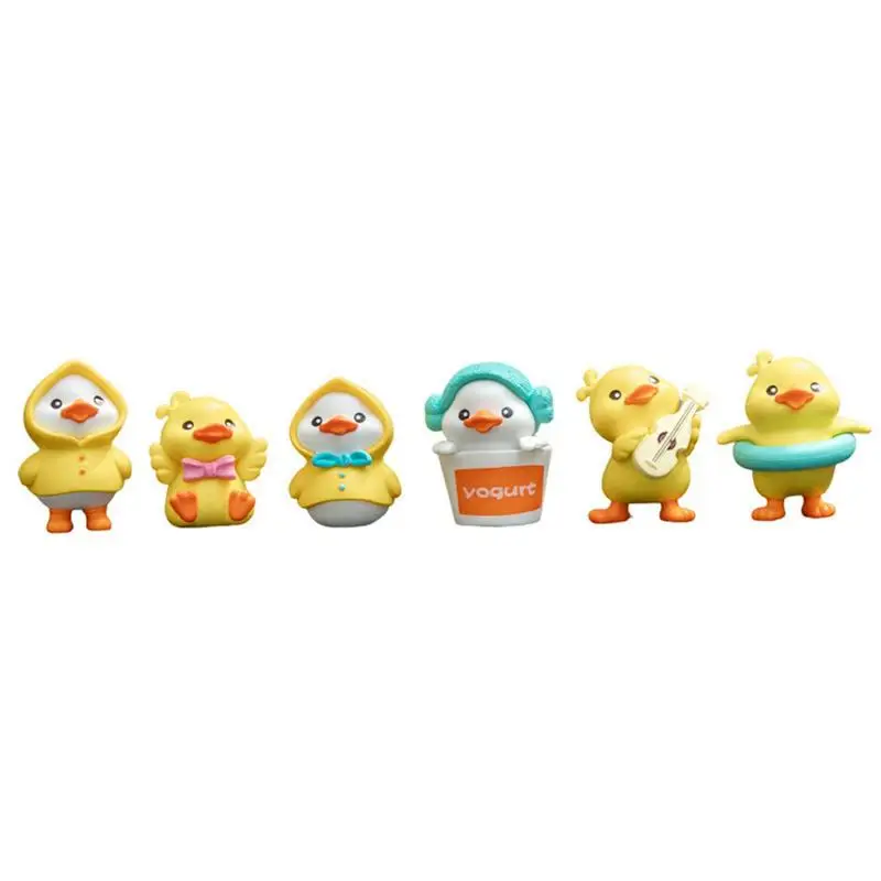 Tiny Ducks Car Ducks 6Pcs Mini Ducks Cute Car Ducks Cute Tiny Ducks Piccole Anatre Per Auto Mini Toys Home Prank Game Car Dollhouse