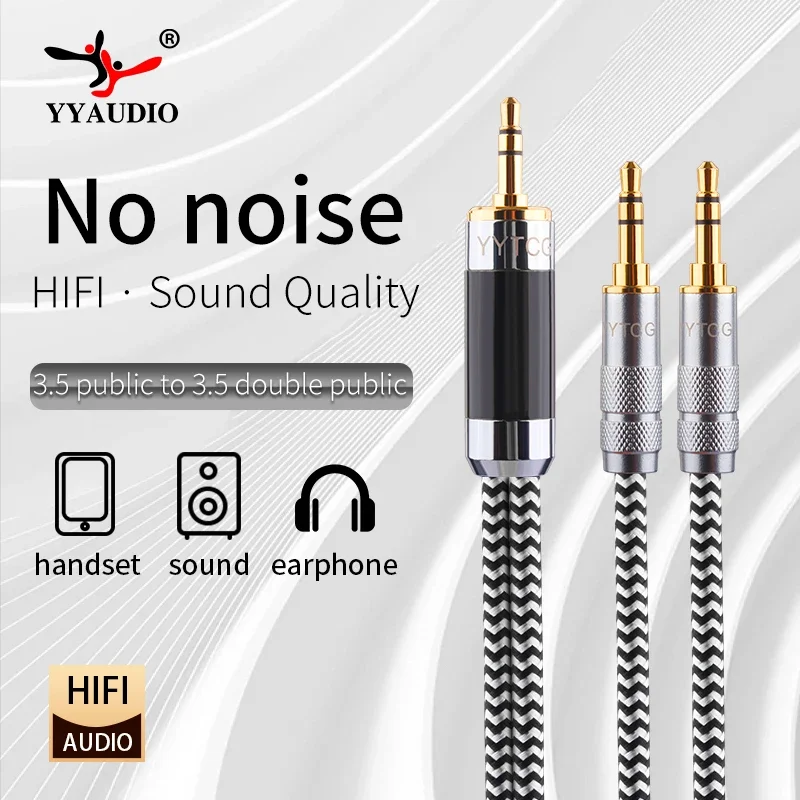 Adattatore Splitter Per Cavo Audio Hifi 3.5Mm 1/2 Cavo Di Prolunga Audio Maschio Da 3.5Mm A 2 Maschio Cavo Splitter A Y Per Computer Portatile Xiaomi