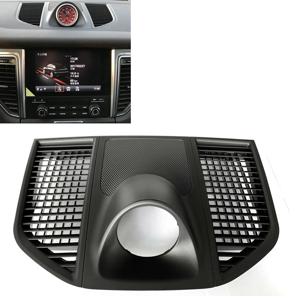 Per Porsche Macan 2013-2020 Cruscotto Dash Clock Panel Cover Center Console Board Gauge Pod Compass Cronometro Coverplate Frame