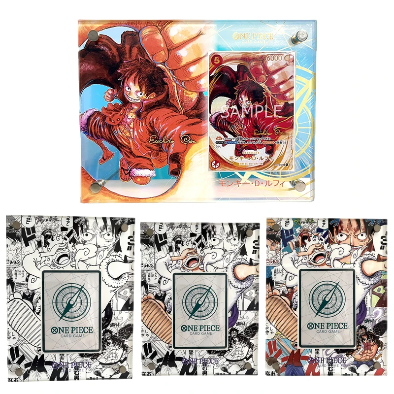 Opcg One Piece Op05 Nika Rufy Acrilico Card Brick Display Frame Collezione Rara Flash Card Cartoon Toy Gift