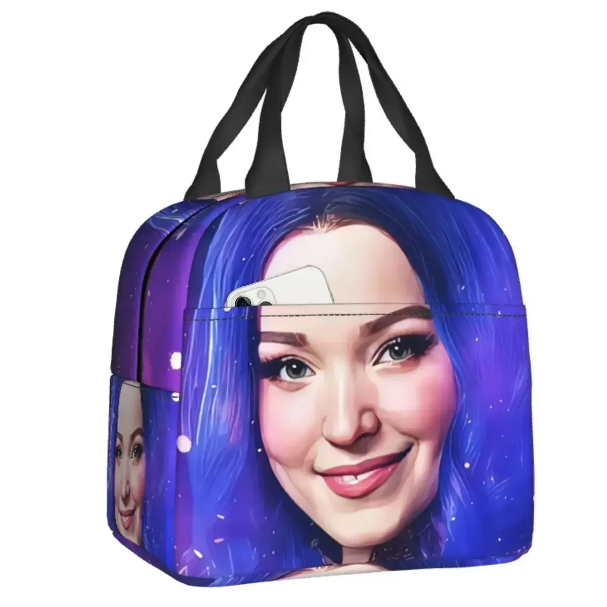 Mal Purple Queen Thermal Insulated Lunch Bag Discents Wedding Portable Lunch Container Outdoor Multifunzione Food Box