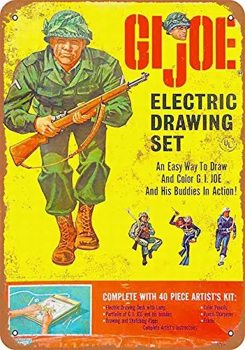 12X16 Metal Sign - 1965 Gi Joe Electric Drawing Set - Retro Wall Decor Home Decor