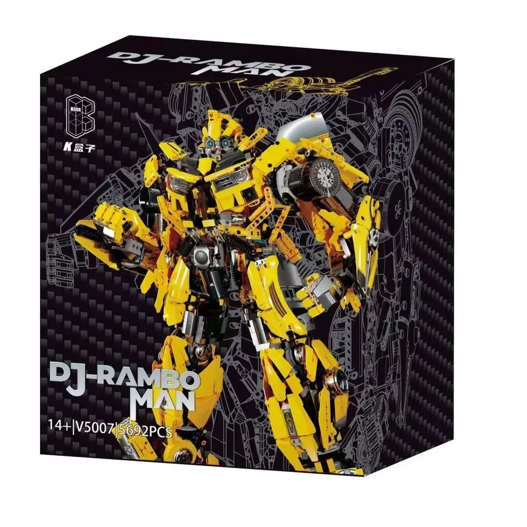 V5007 Creative Expert Ideas Transformation Dj Rambo Man Autobot Moc Bricks Modello Tecnico Building Blocks Toys 5692Pcs