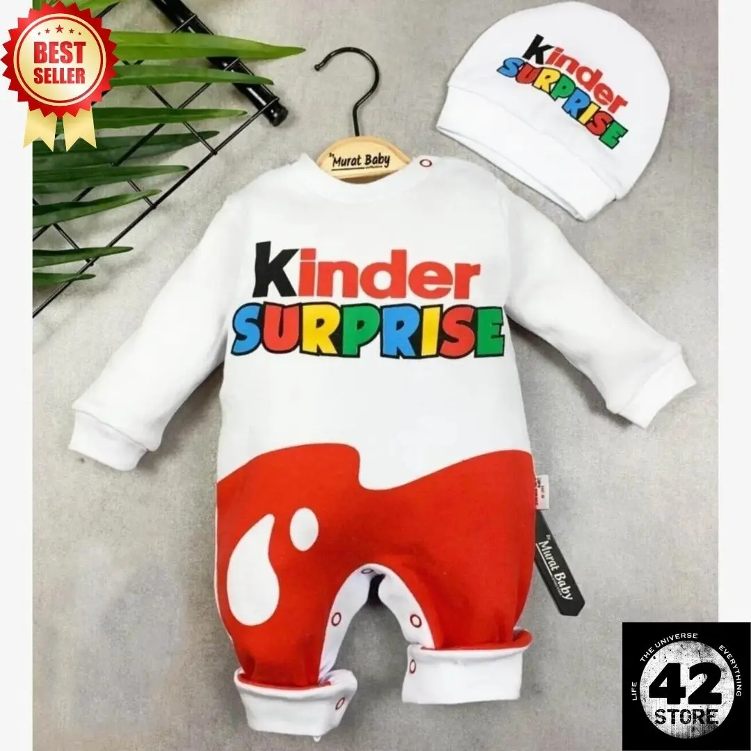 Baby Kinder Baby Pagliaccetti Cotone Neonato Vestito Nuova Stagione Sorpresa Uovo Morbido Doppio Set
