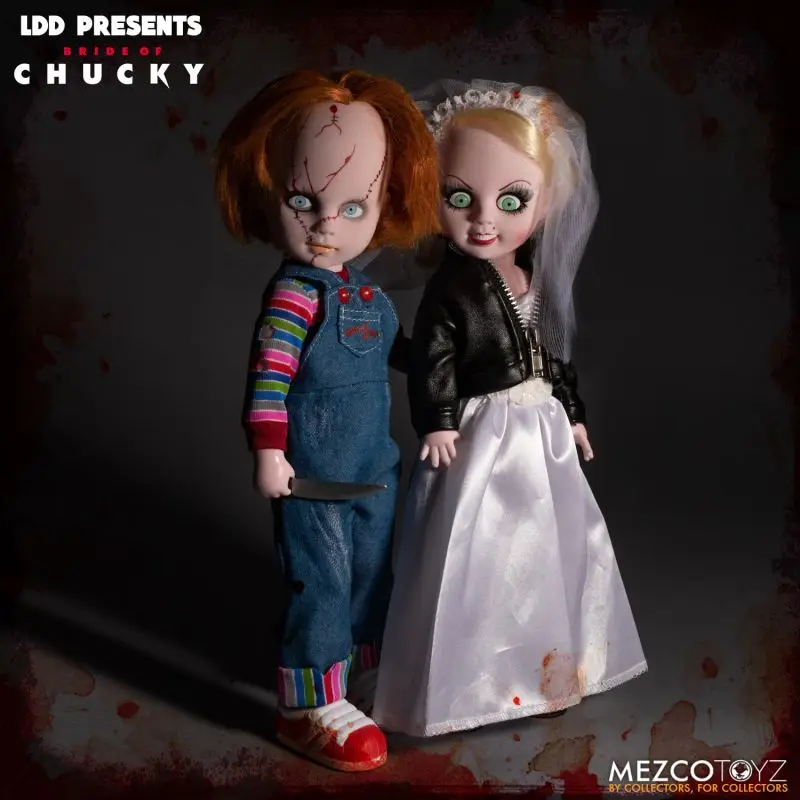 Originale Mezco Ldd Presenta La Sposa Di Chucky E Tiffany Boxed Set Collezione Di Modelli Di Film Horror Living Dead Dolls Action Figure