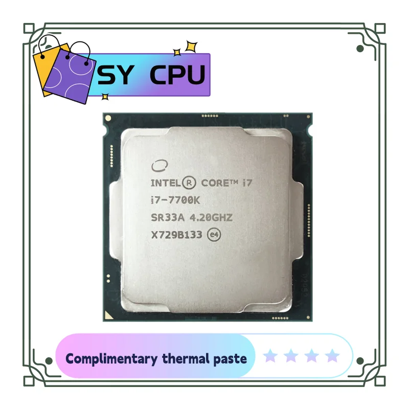 Cpu Quad-Core Core I7-7700K Usata 4.2Ghz 8 Thread Lga 1151 91W 14Nm I7 7700K Processore