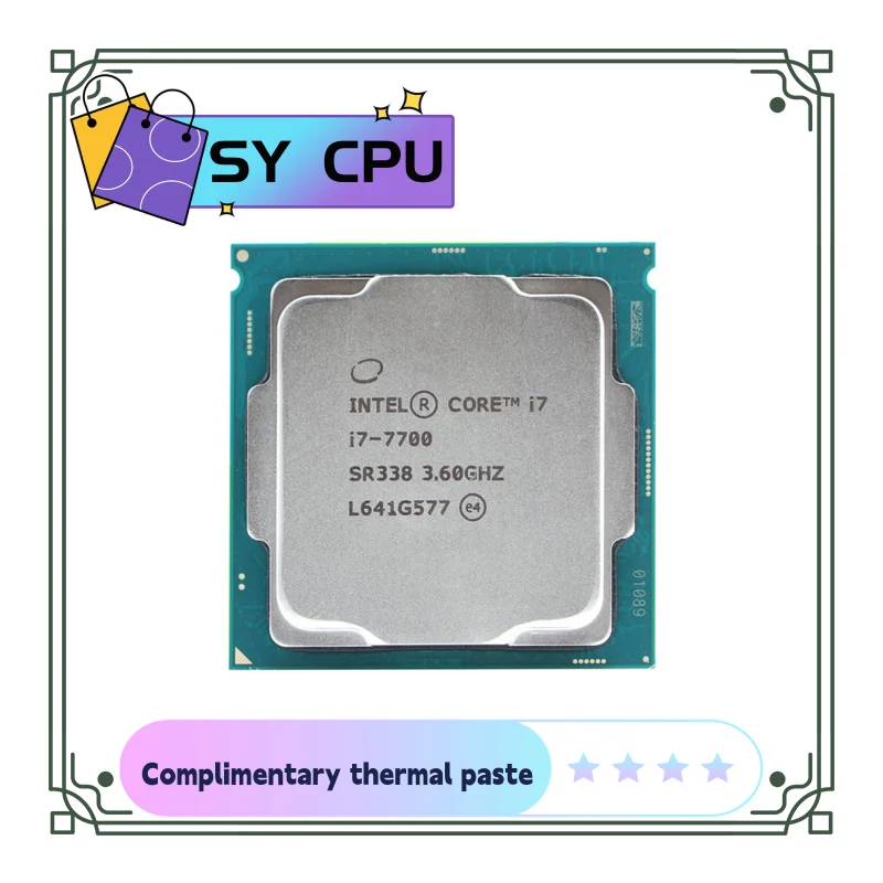 Cpu Quad-Core Core I7-7700 Usata 3.6Ghz 8 Thread Lga 1151 65W 14Nm I7 7700 Processore