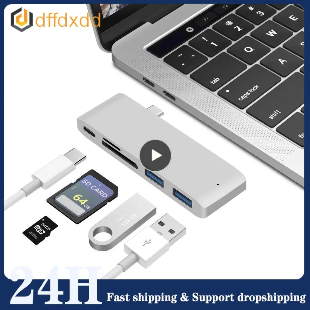 3.1 Type-C Hub To Adapter 4K Thunderbolt 3 Hub Usb C Con Hub 3.0 Tf Sd Reader Slot Pd Per Macbook Air 2020 M1 Chip