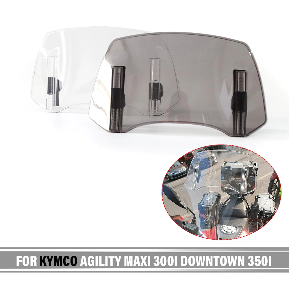 Morsetto Spoiler Regolabile Per Estensione Parabrezza Universale Per Moto Per Kymco Agility Maxi 300I Downtown 350I Agility City 125