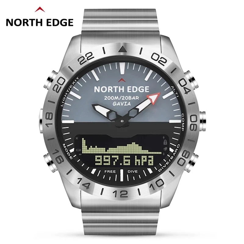 Orologio Da Uomo Professionale Per Computer Subacqueo Scuba Diving Ndl (No Deco Time) 100M Dive Watches Altimetro Barometro