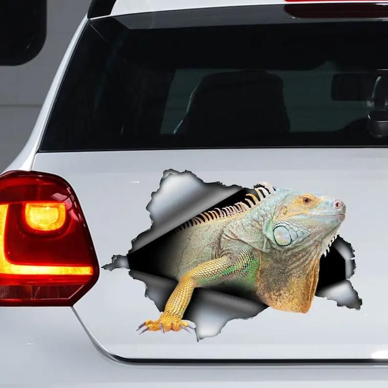 Iguana Car Decal, Magnete Per Auto Iguana, Adesivo Iguana