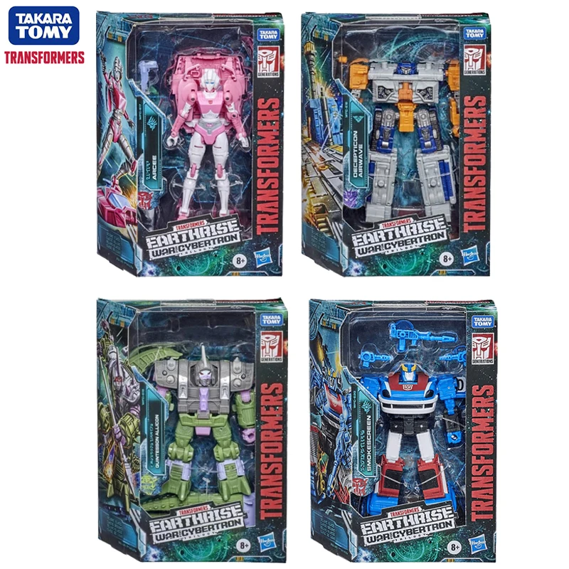 Trasformatori Originali Takara Tomy Earthrise Arcee, Airwave, Quintesson Allicon E Smokescreen 13Cm Deluxe Action Figure Toys