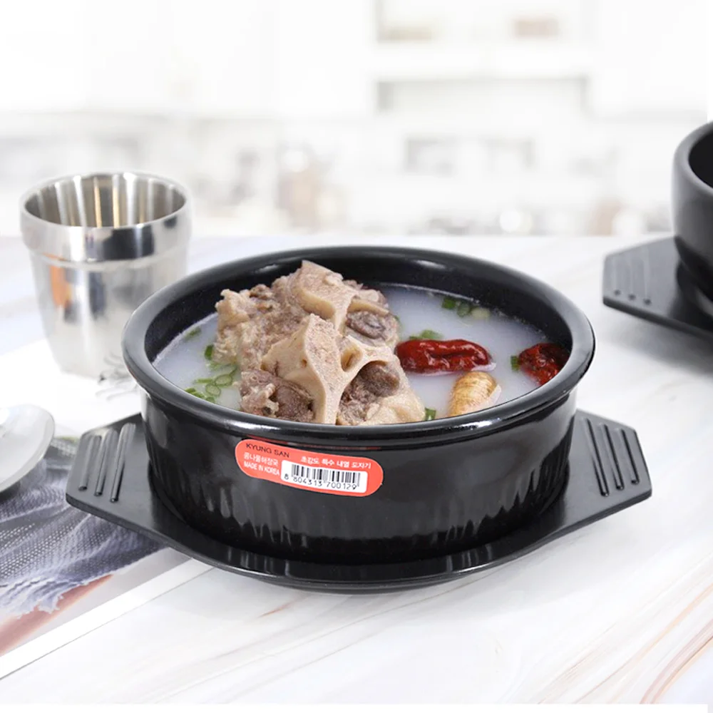 New Classic Coreano Stone Pot Cuisine Set Dolsot Stone Bowl Pot Per Bibimcap Ceramic Soup Ramen Bows Oxtail Soup Soup Pot