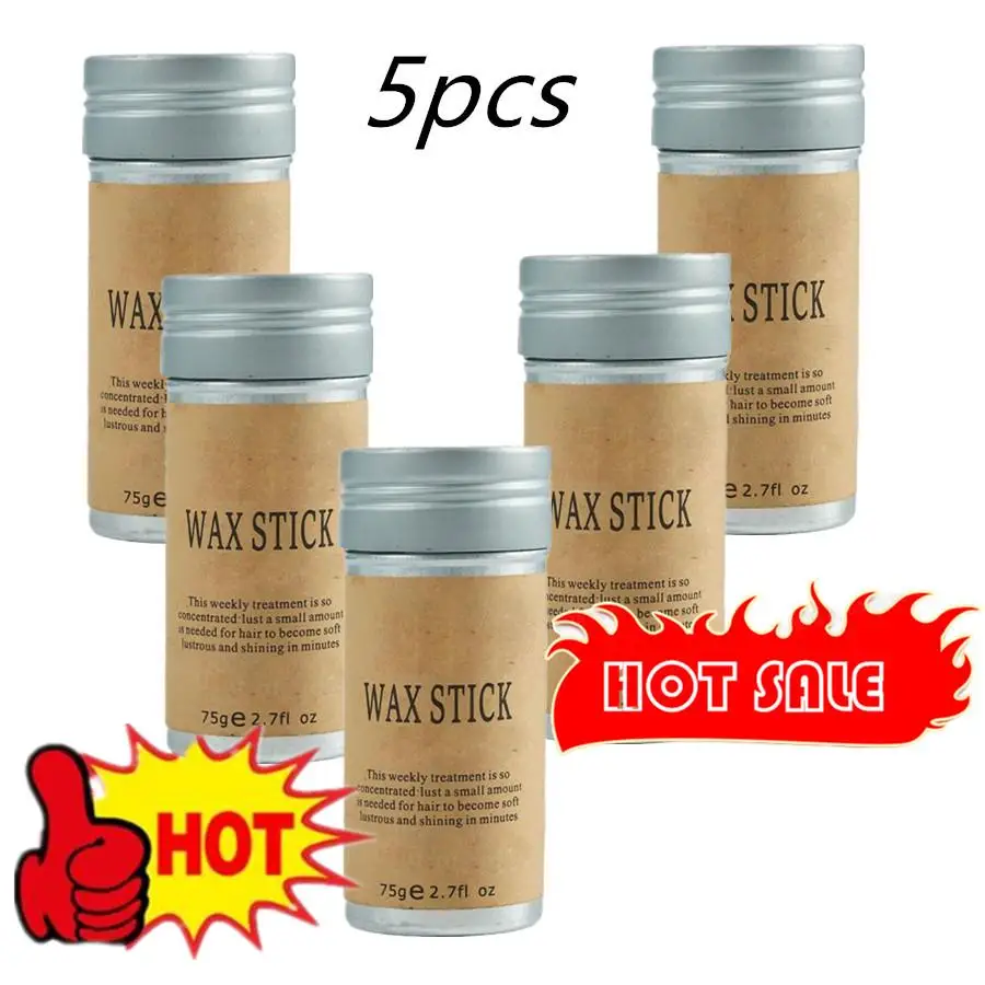 5Pcs Hair Wax Stick Per Parrucca Professionale Hair Wax Stick Gel Cream Non Grasso Style Hair Wax Stick Per Uomo Donna Capelli Rotti