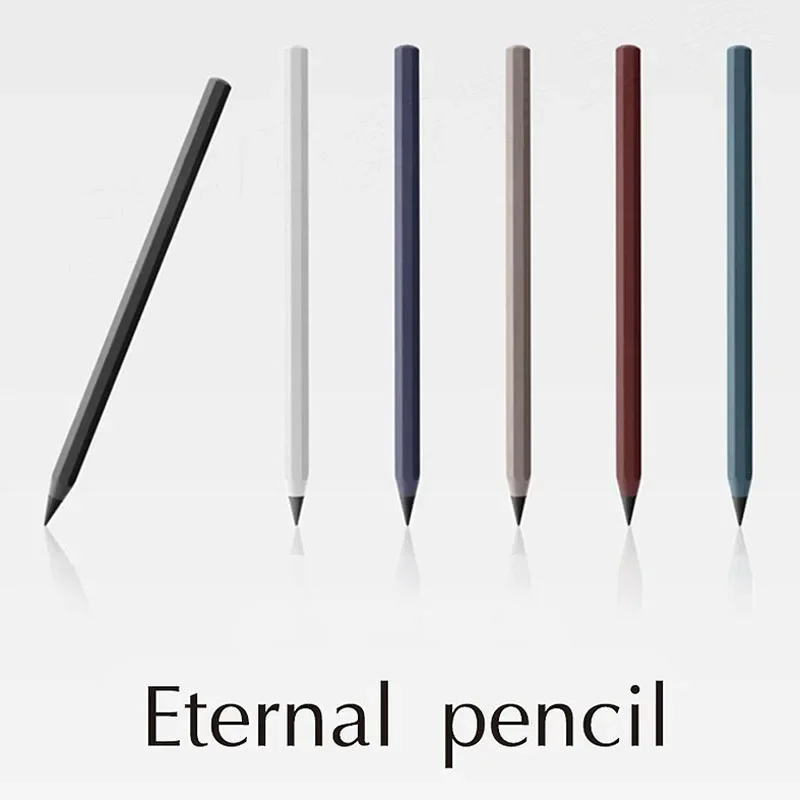Matita In Metallo Nuova Tecnologia Scrittura Illimitata Eternal No Ink Pen Matite Magiche Forniture Per Pittura Novità Regali Cancelleria