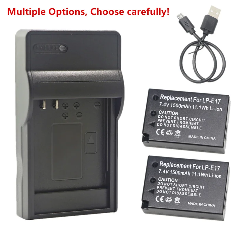 Lp-E17 Batteria O Caricabatterie Per Canon Rebel Sl2 Sl3 Eos Rebel T6I T6S T7I T8I Eos M3 M5 M6 77D 200D 250D 750D 760D 800D 850D 8000D