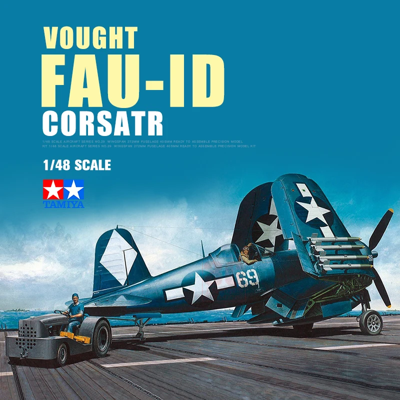 Tamiya Assembly Kit Modello Aereo 61085 Vought F4U-1D Corsair Con "Moto-Tug" 1/48
