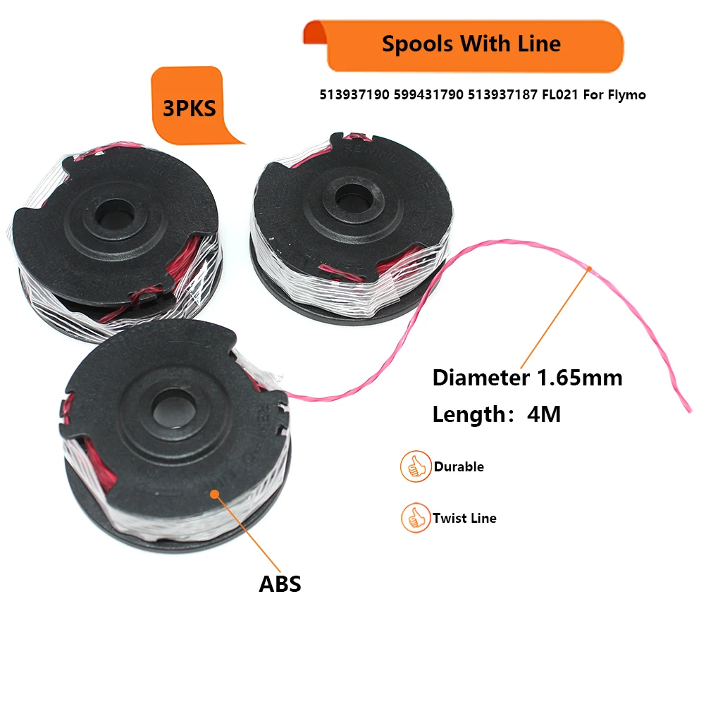 Flymo 021 Flymo 047 Flymo 061 Flymo 289 Linea Bobina Per Flymo Contour 500 Power Plus,Contour 500Xt,Contour 500E,Contour 580E
