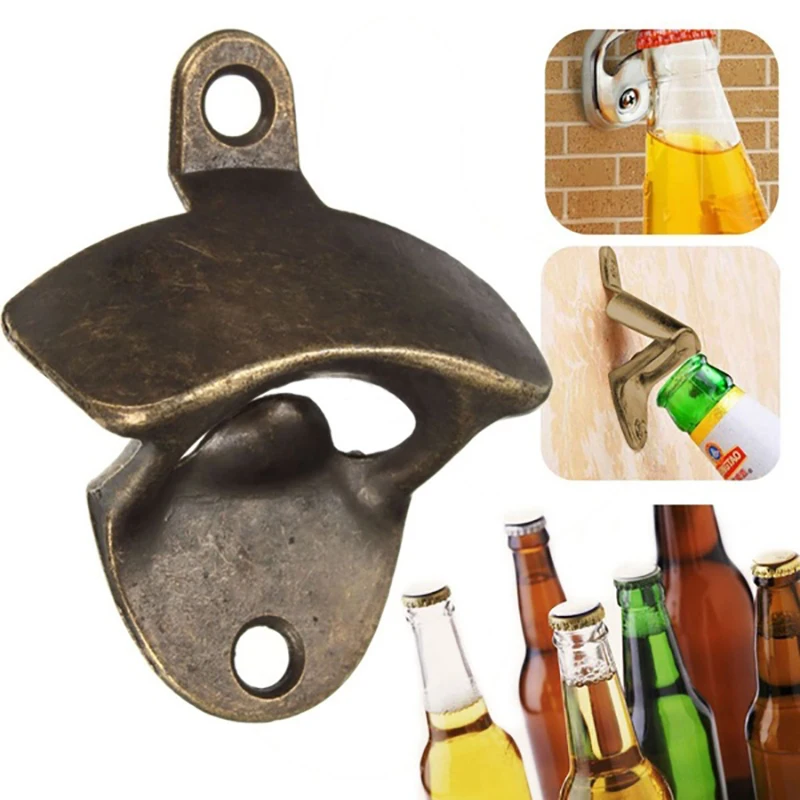 Apriscatole In Stile Antico Bronzo Antico Ferro Appeso A Parete Bottiglia Di Birra Vintage Cavatappi Cucina Bar Utility Tool