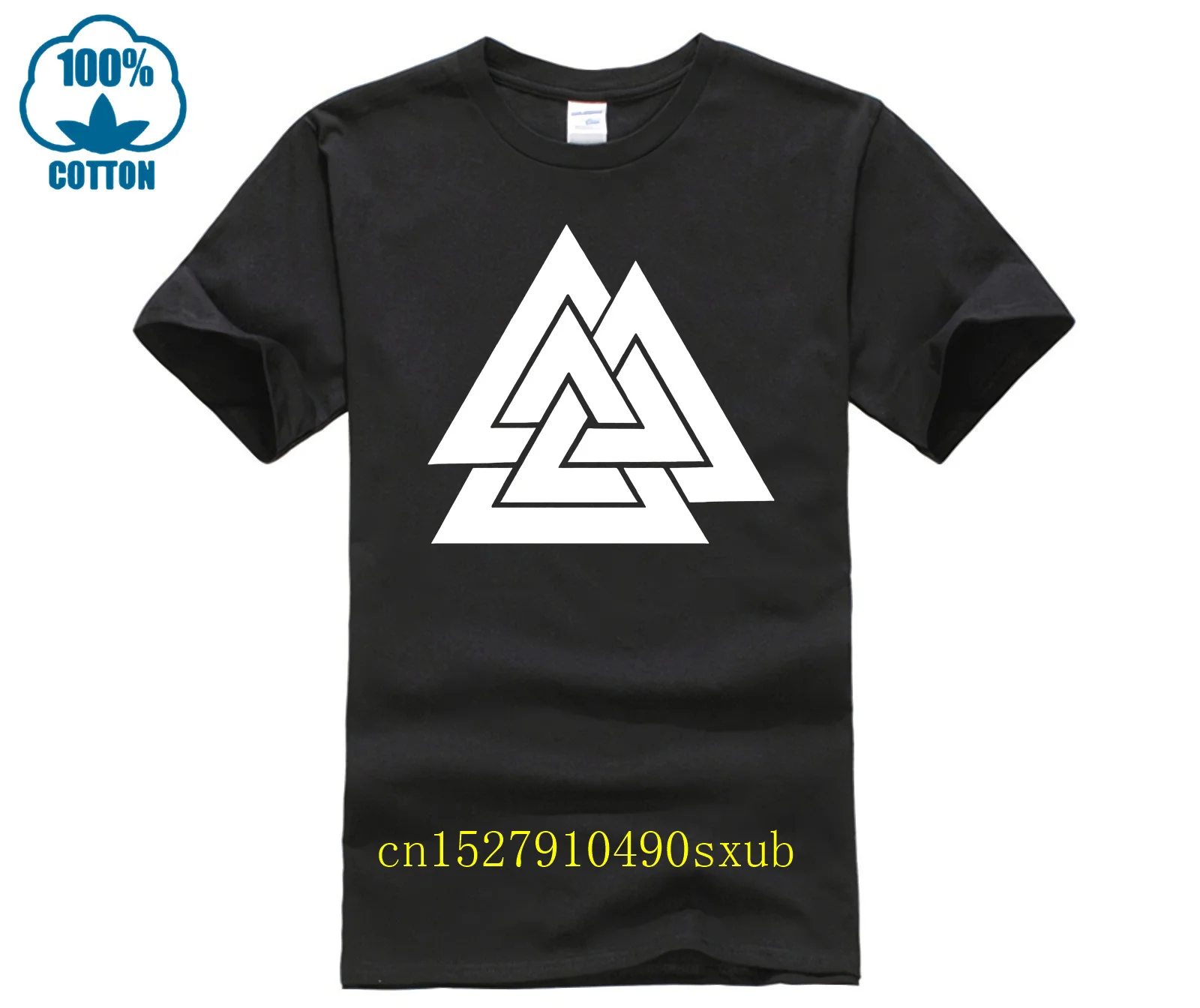 Maglietta Triangolo Valknut Nordic Rune Viking Asatru Odino Thor Mitologia Nordica Tyr