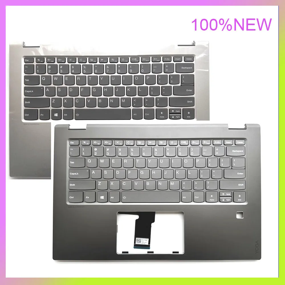 Nuovo Per Lenovo Flex 5 Flex 5-14 Yoga 520/70-14 520-14Ikb Muslimupper Palmrest Top Case Cover Tastiera Lunetta Nera