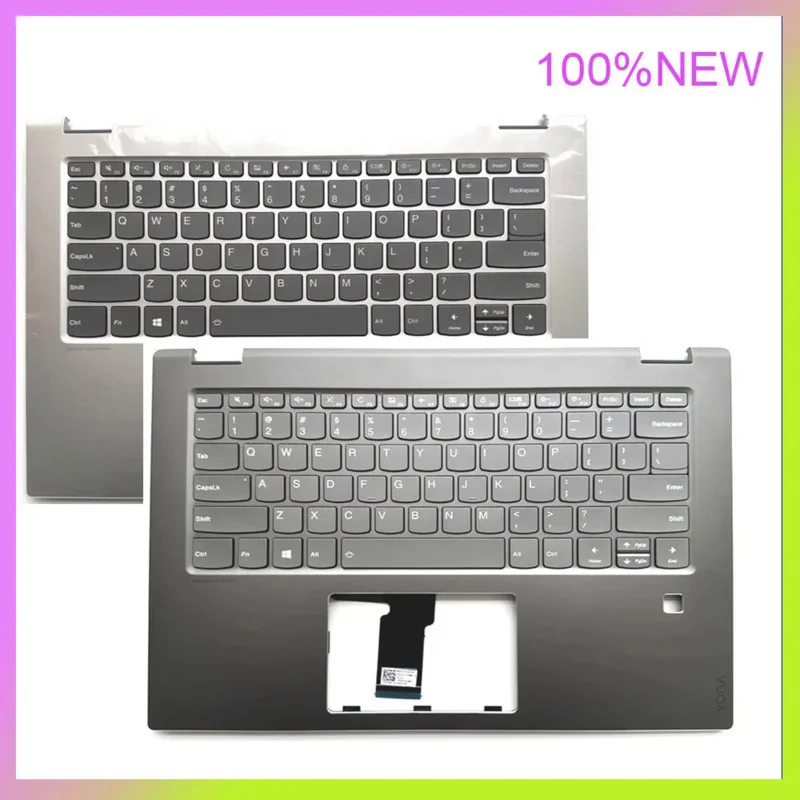 Nuovo Per Lenovo Flex 5 Flex 5-14 Yoga 520/70-14 520-14Ikb Muslimupper Palmrest Top Case Cover Tastiera Lunetta Nera