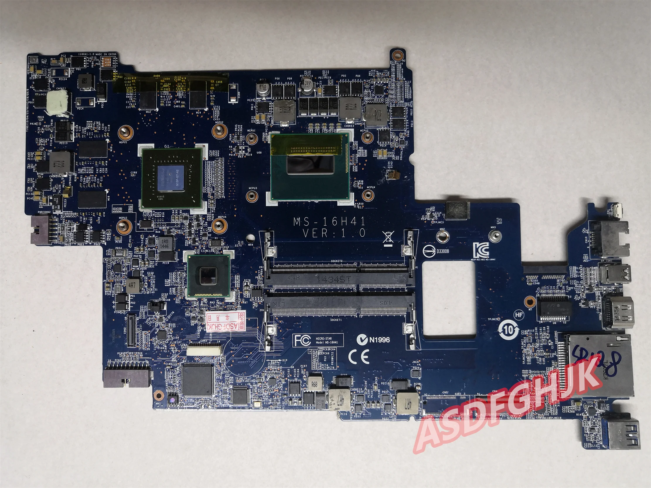 Originale Per Msi Gs60 Ghost Ms-16H4 Scheda Madre I7 Cpu E Gtx 850M Ms-16H41 100% Completamente Testato
