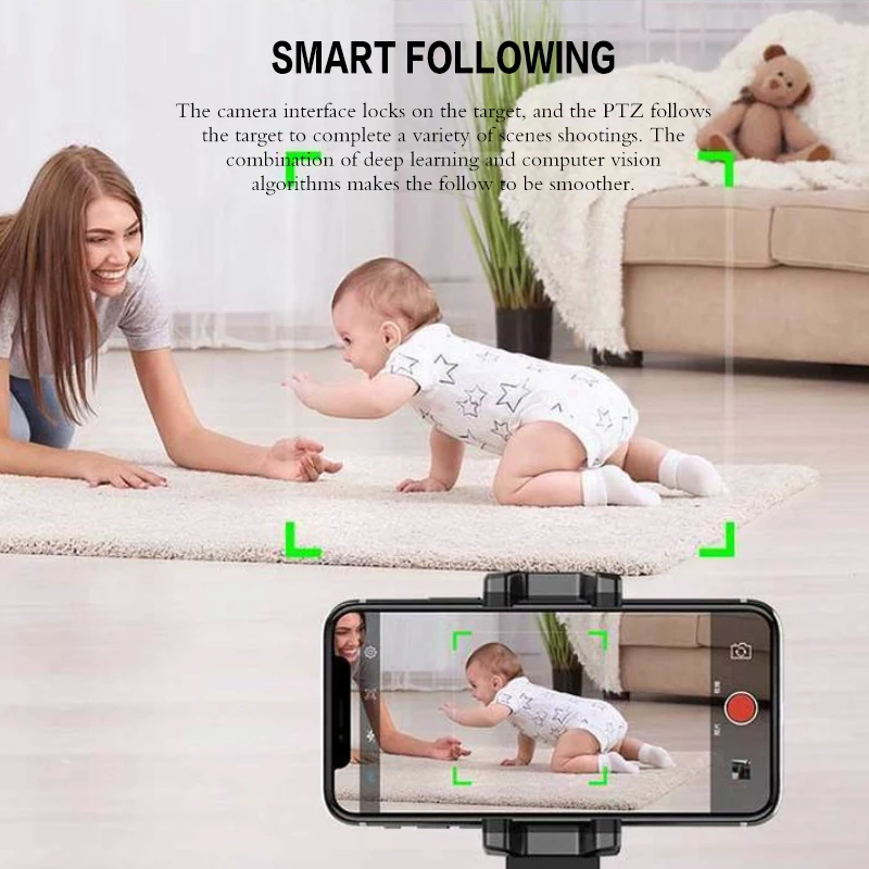Rotazione Face Tracking Selfie Stick Treppiede All-In- Object Tracking Holder Fotocamera Gimbal Photo Vlog Live Video Record