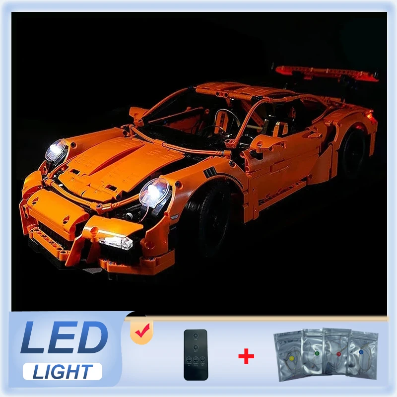 Kit Luci Led Rc Per Lego 42056 Arancione Super Sportscar (Solo Luce Led, Senza Modello Di Blocchi Auto)
