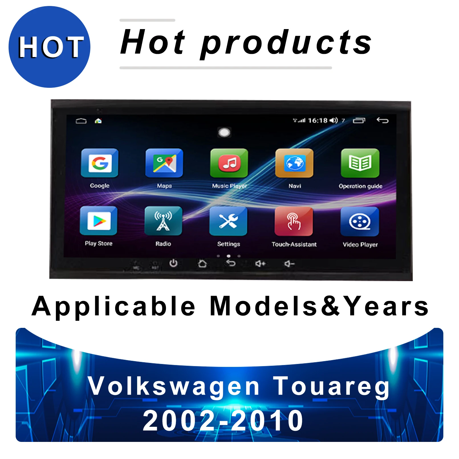 Autoradio Android Intelligente Per Volkswagen Touareg 2012- 2019 Navigatore Gps Per Autoradio 4G Con Bluetooth Dab Carplay