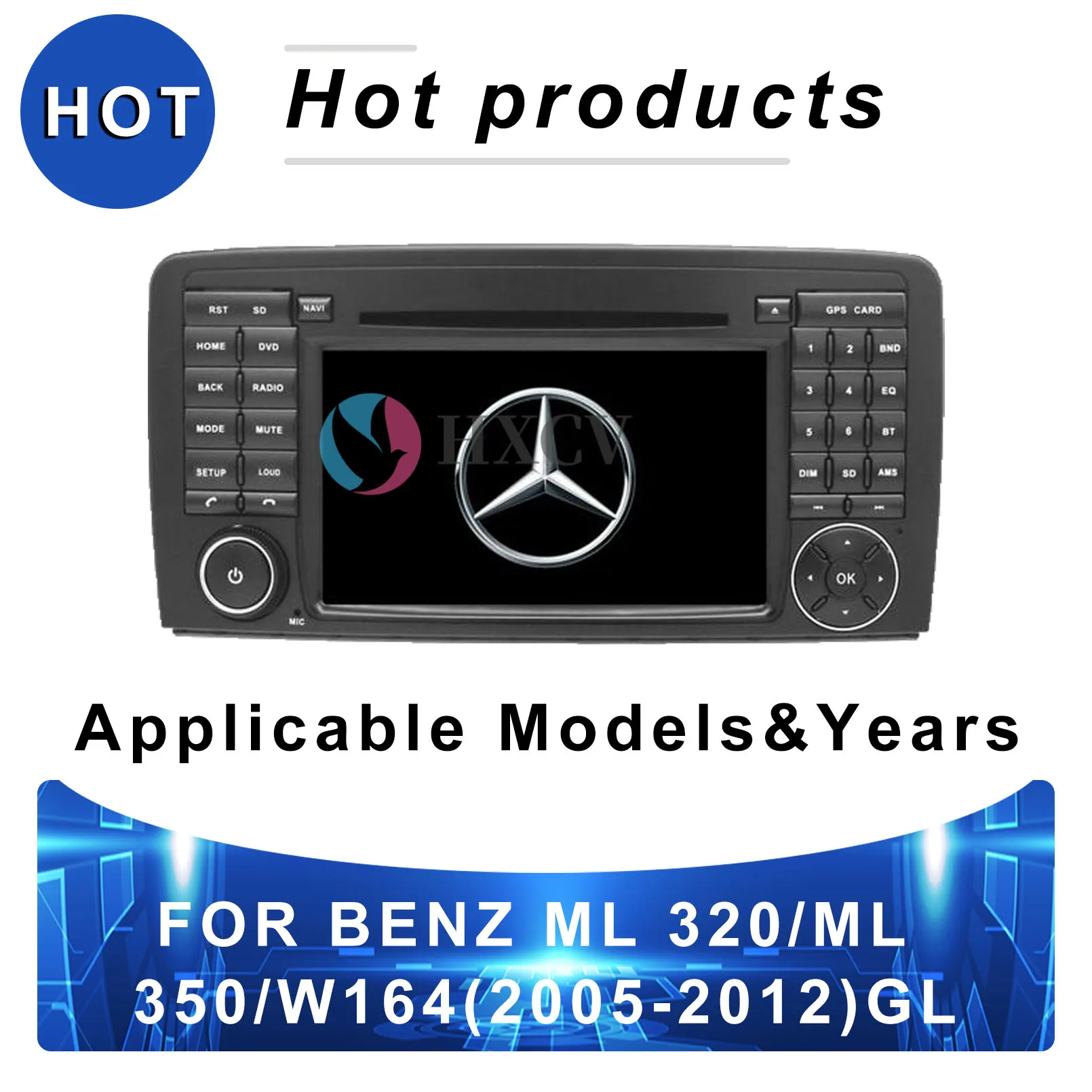 Autoradio Android Smart Per Benz Ml320 Ml350 W164(2005- 2012) Navigatore Gps Per Autoradio 4G Con Bluetooth Dab Carplay
