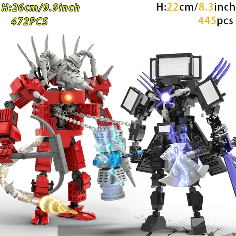 Nuovo Moc Skibidi Toilet Man Monitor Man Titan Speaker Man Titan Camera Titan Monitor Titan Block Toys Per Regali Di Compleanno Per Adulti