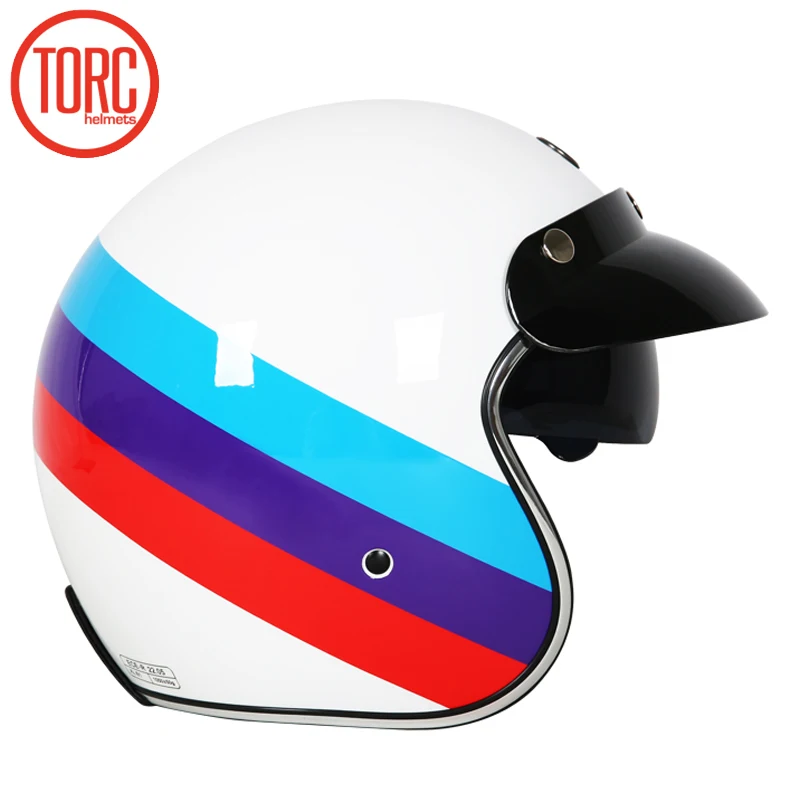 Vendita Calda Torc T57 Moto Rcycle Helmet Jet Casco Vintage Open Face Retro 3/4 Mezzo Casco Casco Moto Capacete Moto Ciclismo