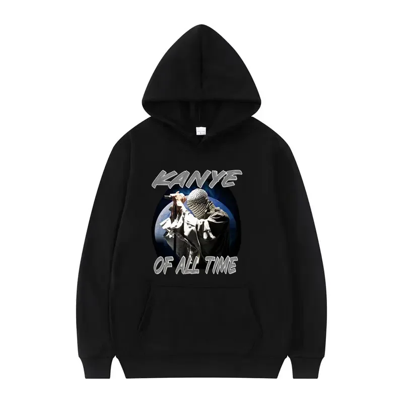 Rapper Kanye West Hip Hop Artist Hooded New Music Album Vultures Felpa Uomo Donna Retro Hip Hop Felpa Con Cappuccio Harajuku Streetwear
