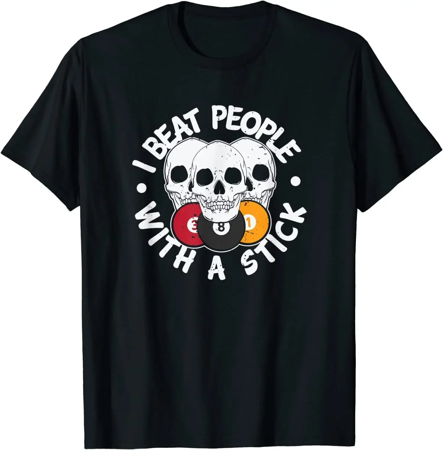 I Beat People With A Stick O-Collo T-Shirt In Cotone Da Uomo Casual Manica Corta Tees Coppia Topsunsiex
