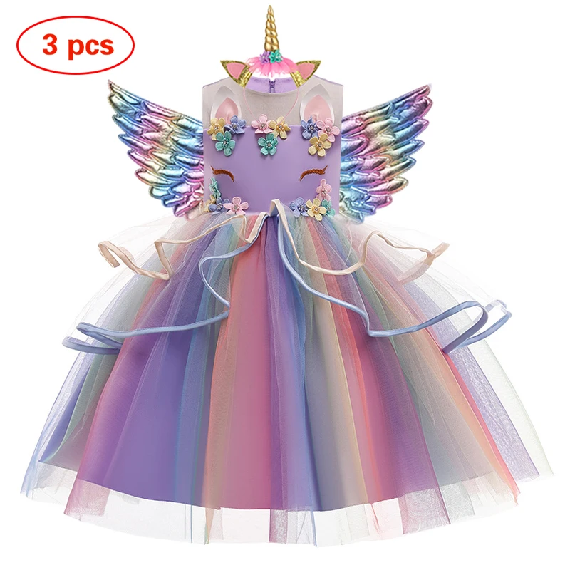 Neonate Tutu Unicorno Vestito Pastello Arcobaleno Principessa Ragazze Festa Di Compleanno Vestito Bambini Bambini Halloween Unicorno Eseguire Costume