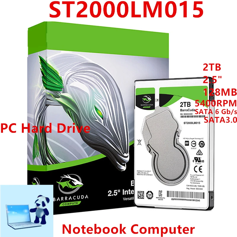 Nuovo Hdd Originale Per Seagate Barracuda 2Tb 2.5 "Sata 6 Gb/S 128Mb 5400Rpm Per Hdd Interno Per Notebook Hdd Per St2000Lm015