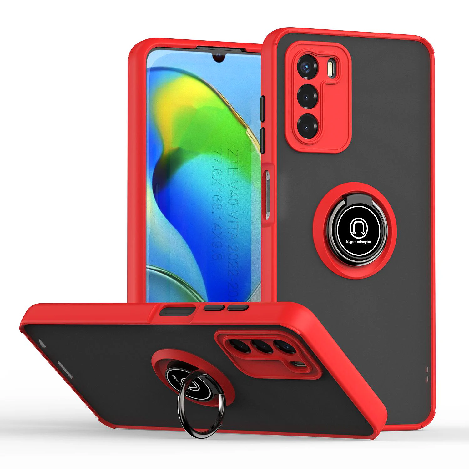 Nuovo Stile 360 Coperchio Della Cassa Della Staffa Di Rotazione Per Zte Blade A72/Blade A72 4G/Blade A52 Custodia Magnetica Per Veicoli Per Zte Blade 