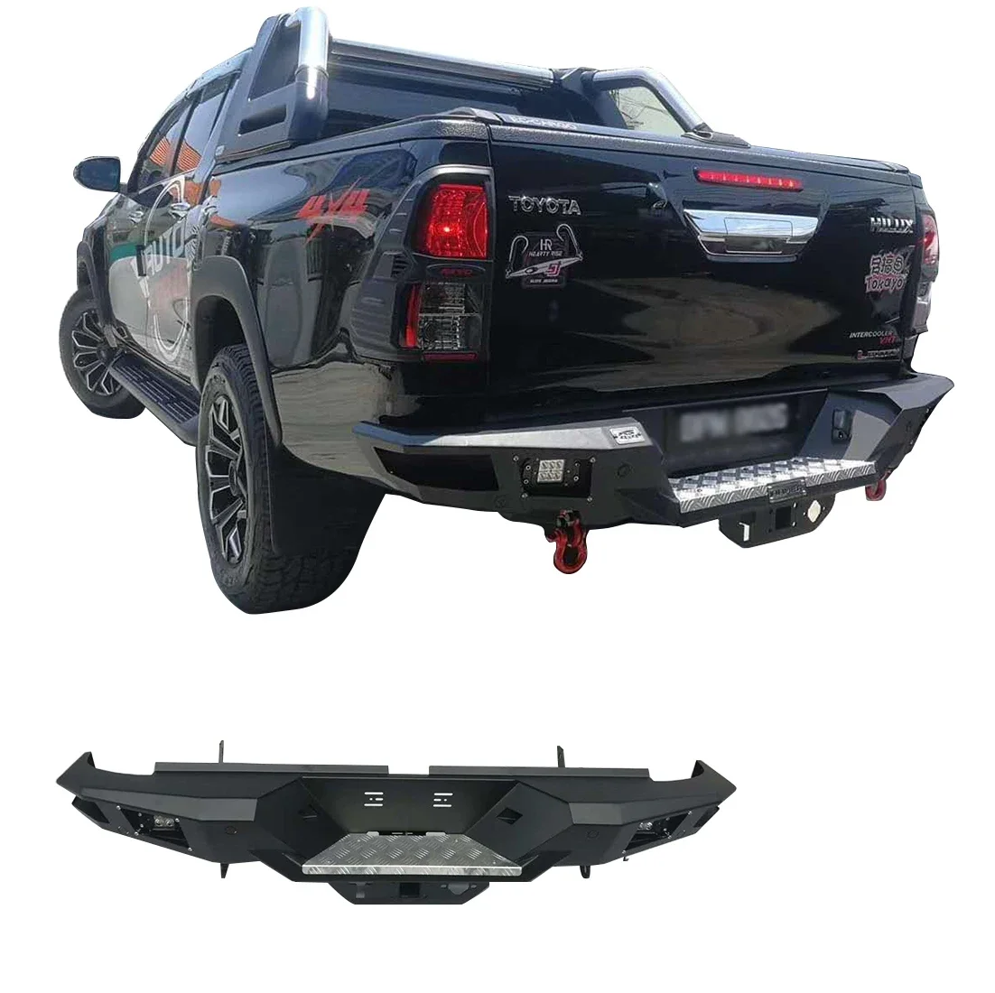 Con Paraurti Posteriore Leggero Bull Bar Nudge Bar Per Toyota Hilux Revo Rocco Ford Ranger