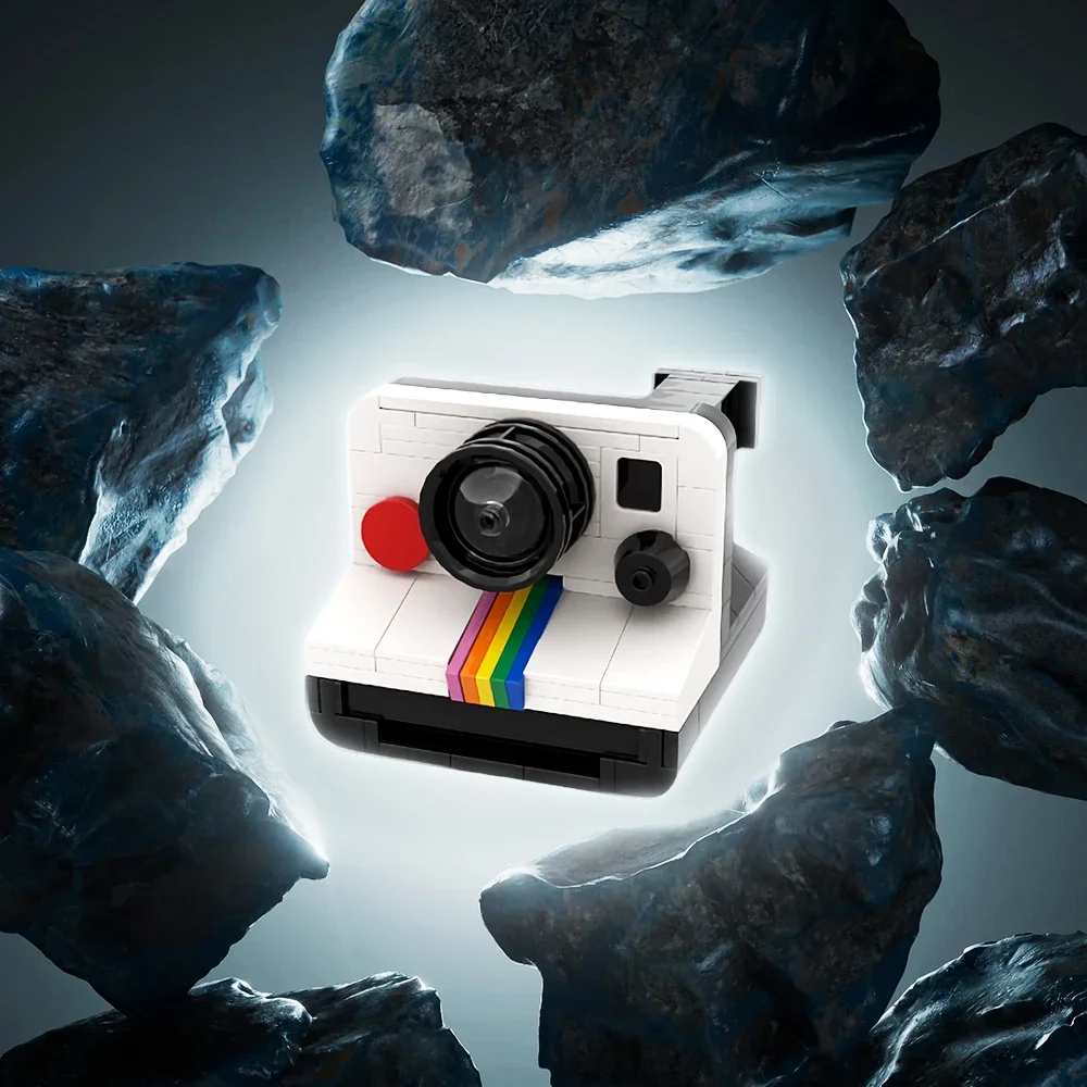 Gobricks Moc Polaroid Land Camera 1000 Mattoni Modello Polaroid Onepstep Sx-70 Building Block Creatività Giocattoli Fai Da Te Regali Di Compleanno
