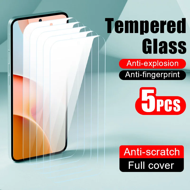 Pellicola Protettiva 5 Pezzi Per Redmi 13 12C Note 13 Vetro Temperato 12 Pro Plus 13R Pro 12S 12 T Pro 12 Turbo 12 Discovery 12 Pro Speed