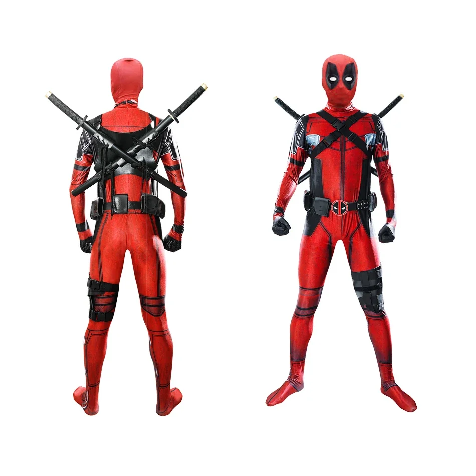 Marvel Cosplay Full Body Deadpool Costume Adulto Stampa Digitale Costume Cosplay Bambini Deadpool Dress Up